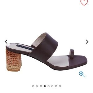 Sanctuary Brown Braided Heel Women's Sandals